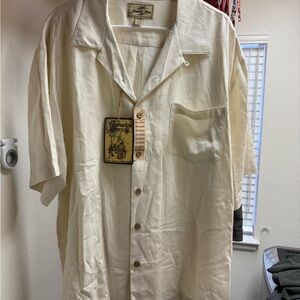 Jamaica Jaxx Men's Cream Short Sleeve Shirt
